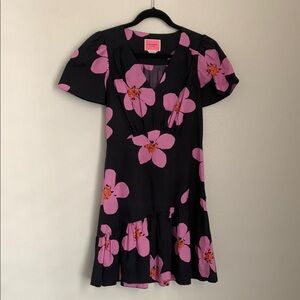 Kate Spade Black and Pink Ruffled Sundress